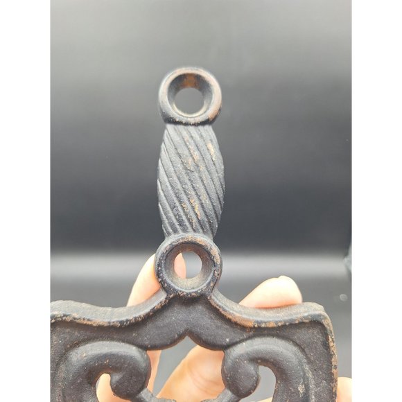 ANTIQUE CAST IRON TRIVET DECORATIVE HOT PAD SERVING RACK JZH 1948 M - Picture 6 of 9